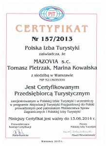 Certyfikat PIT Mazovia-1